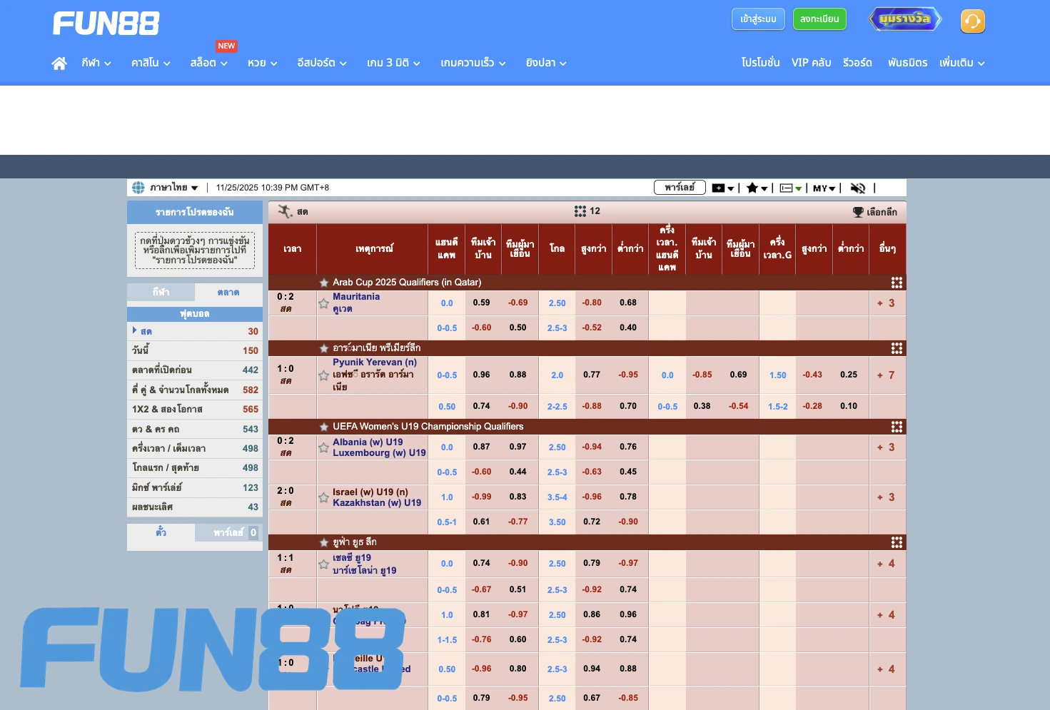รีวิว Fun88 เว็บแทงบอลออนไลน์ครบวงจร